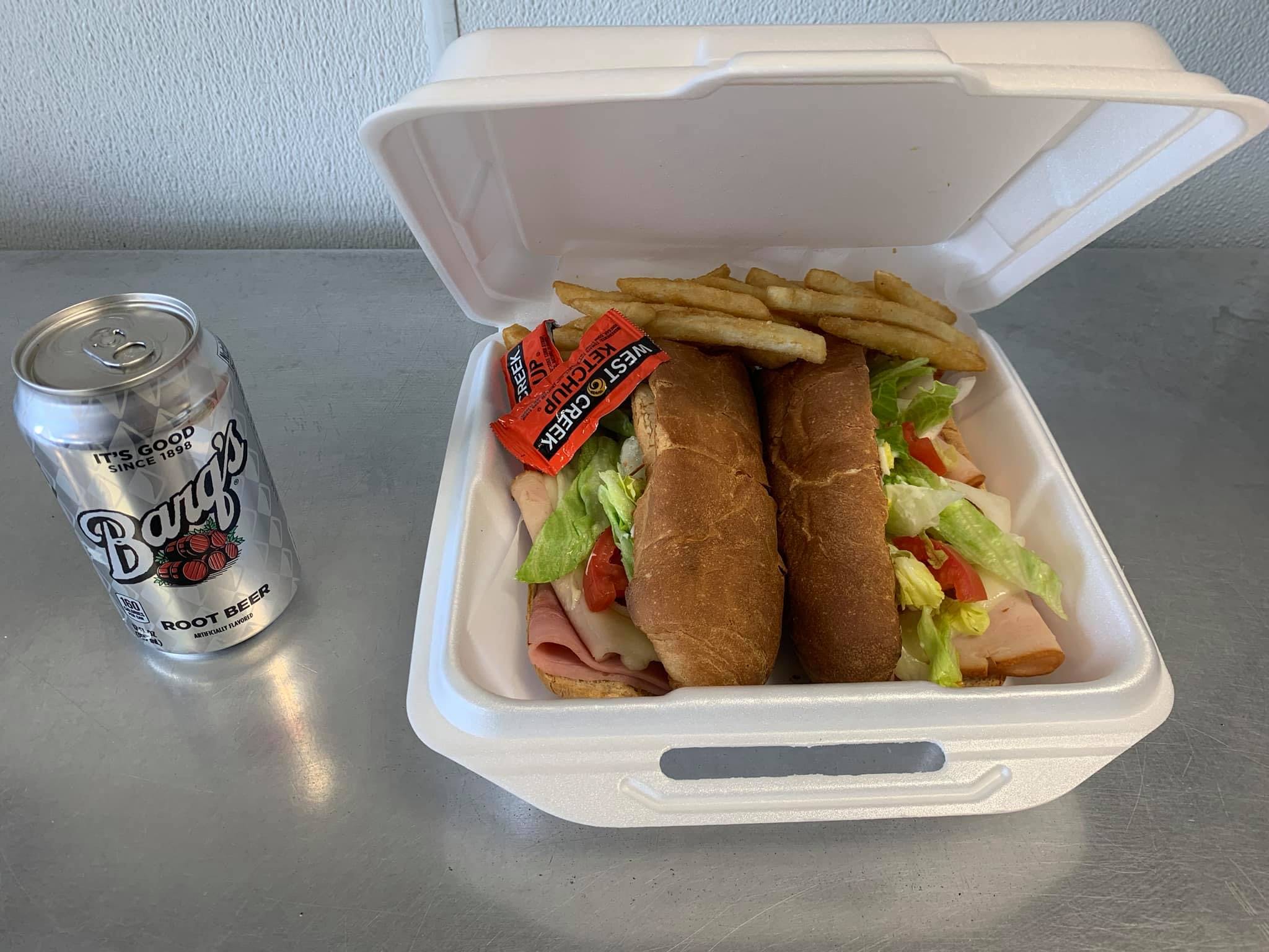 Order Any 8'' Sub, Fries & 12 oz. Soda Lunch - Lunch food online from Mama's Pizza store, Fredericksburg on bringmethat.com