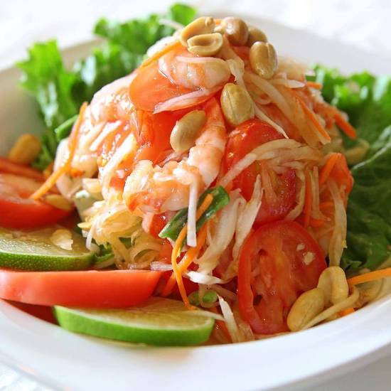 Order Papaya Salad with Dried Shrimp or Fresh Shrimp food online from Panang South Okc store, Oklahoma City on bringmethat.com