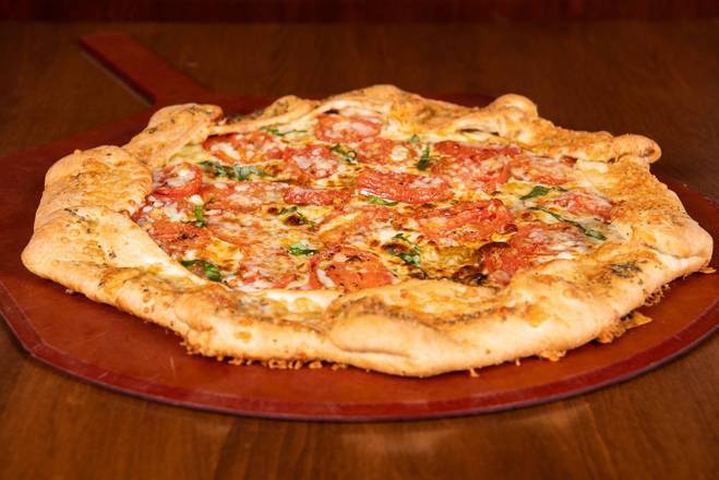 Order Margherita Pizza food online from Green Mill Restaurant &Amp; Bar store, Saint Paul on bringmethat.com