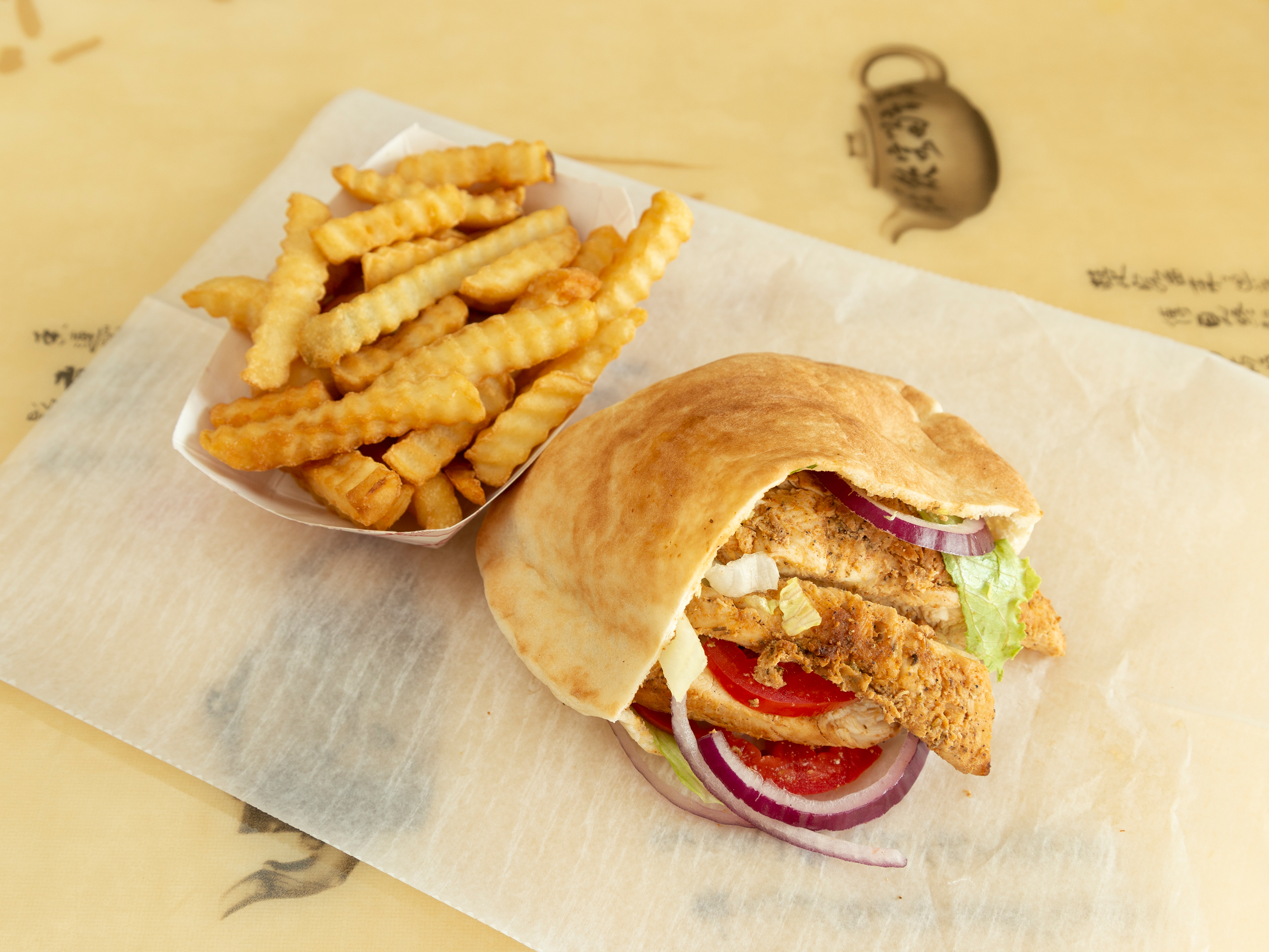 Order Chicken Fajita Sandwich Combo food online from Chicago Style Gyros store, Nashville on bringmethat.com