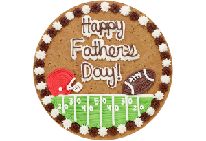 Order Happy Father's Day Football Cookie Cake food online from American Deli on Broad St. store, Athens on bringmethat.com
