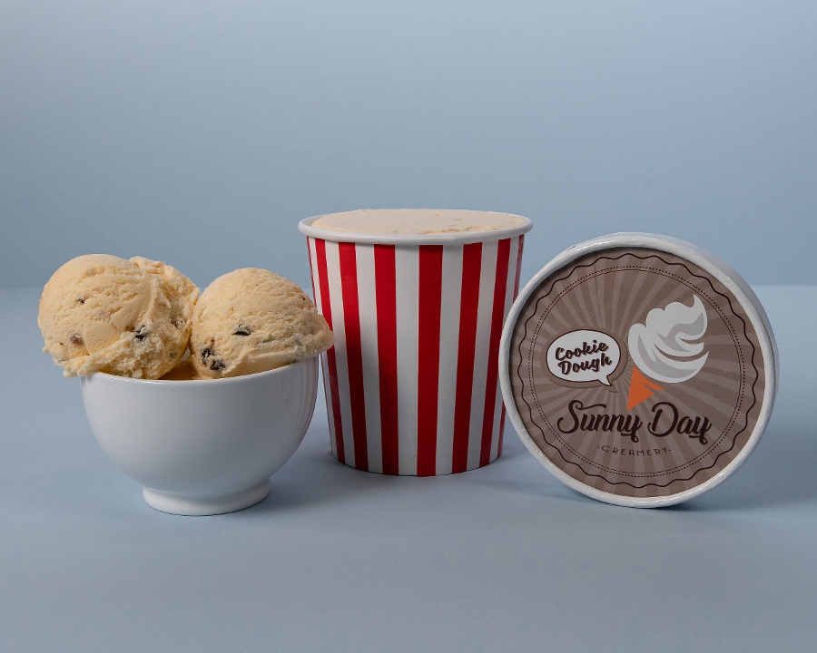 Order Sunny Day Chocolate Chip Cookie Dough Ice Cream (Pint) food online from Pizzeria Bravo store, San Francisco on bringmethat.com
