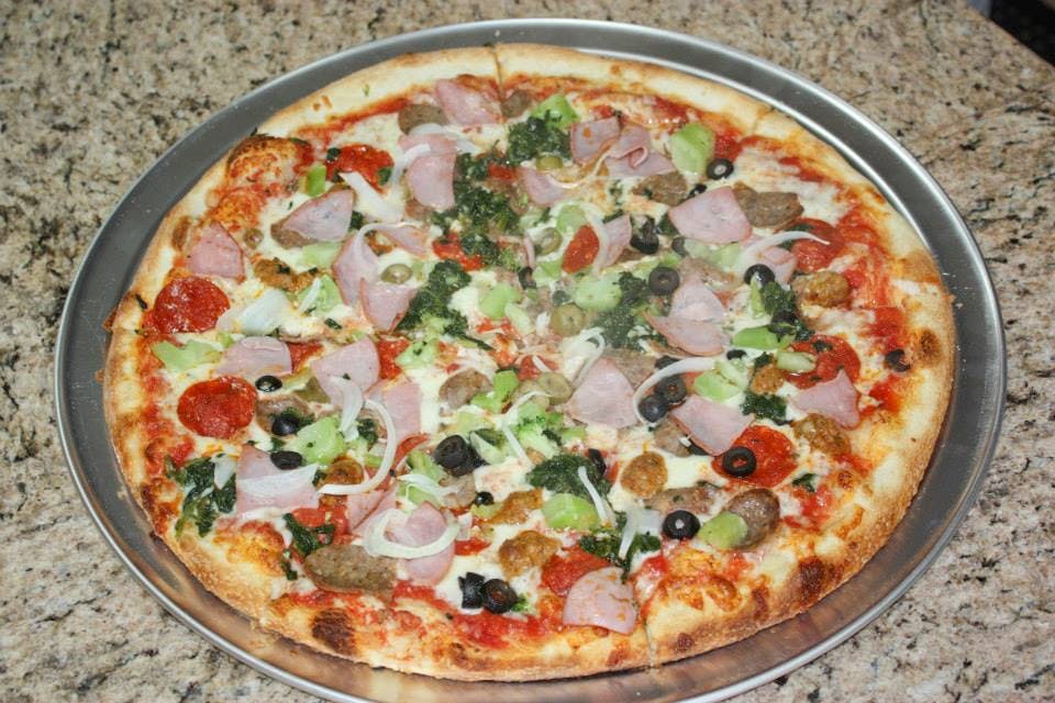 Order Supreme Pizza - Small 12'' (8 Slices) food online from Grandma's NY Pizza store, Suwanee on bringmethat.com