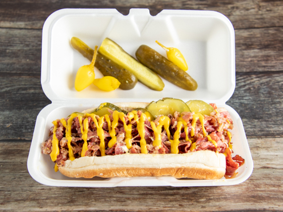 Order Beef Pastrami Dog food online from Earle's Grill store, Los Angeles on bringmethat.com