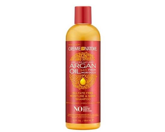 Order Creme of Nature Argan Oil Sulfate Free Moisture & Shine Shampoo 12 fl oz  food online from iDa Beauty Supply Store store, Middletown on bringmethat.com