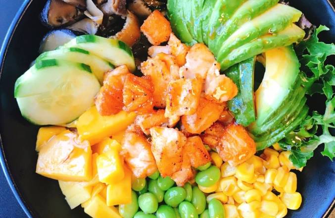 Order Grilled Salmon Bowl food online from Poke Fish store, Ann Arbor on bringmethat.com