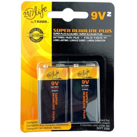 Order 7-Eleven 9V Batteries 2 Pack food online from Speedway store, Centerville on bringmethat.com