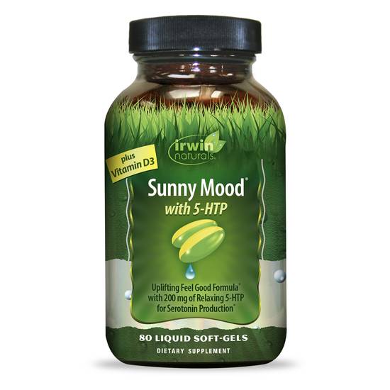 Order Irwin Naturals Dietary Supplement Softgels Sunny Mood 5 HTP (80 ct) food online from Rite Aid store, Palm Desert on bringmethat.com