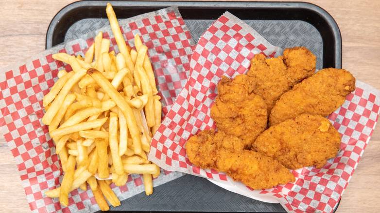 Order Chicken Fingers (5pc)  W/Fries food online from Michael's Grill and Salad Bar store, Highland Park on bringmethat.com