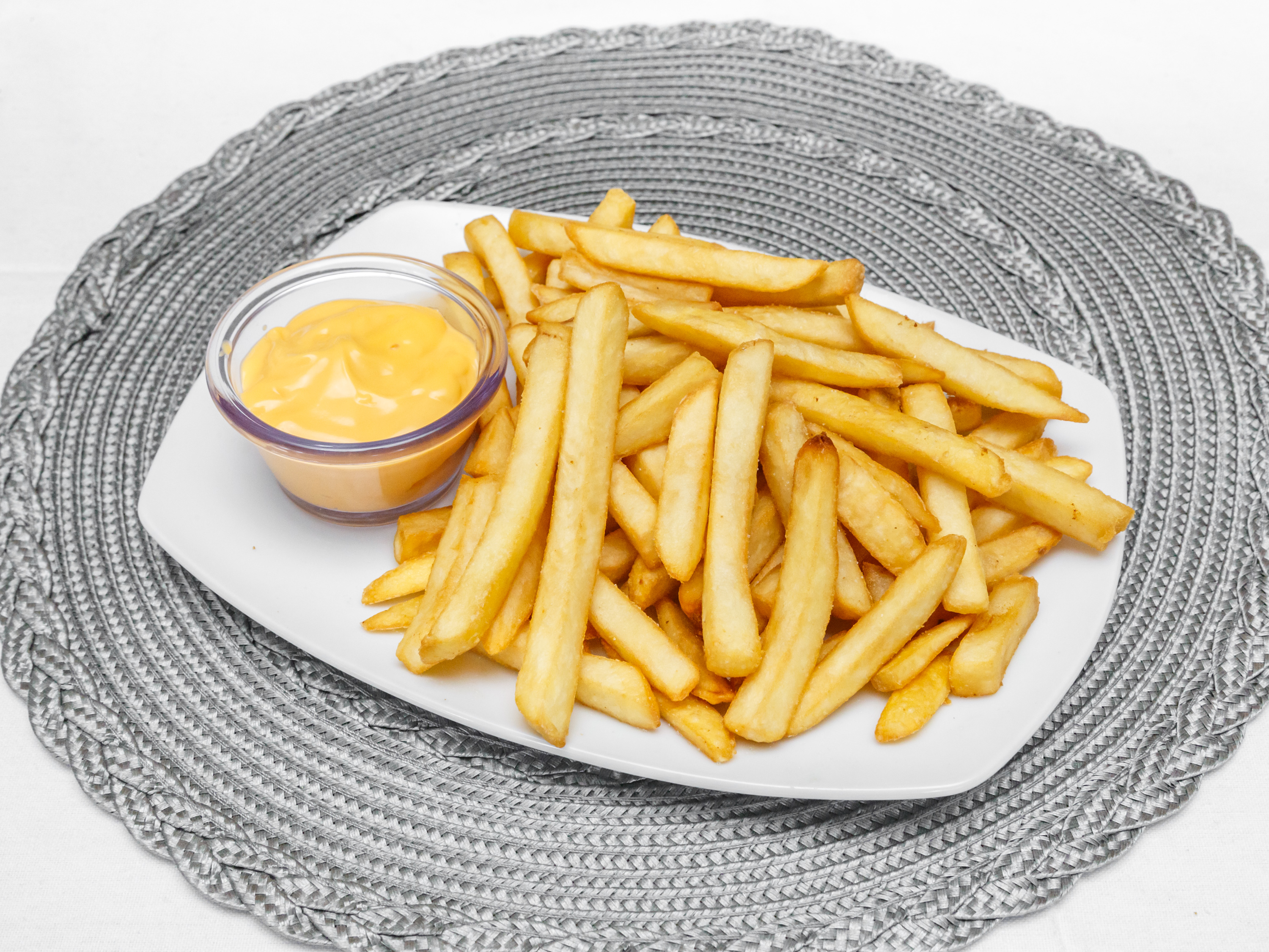 Order French Fries with Cheese Sauce food online from Olive Mediterranean store, Pittsburgh on bringmethat.com