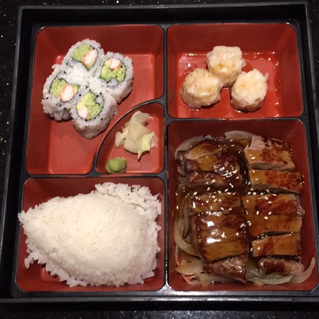 Order Beef Teriyaki Dinner Bento Box food online from Sakura store, State College on bringmethat.com
