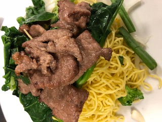Order Beef and Chinese Broccoli Chow Mein food online from Lotus Garden Restaurant store, San Diego on bringmethat.com