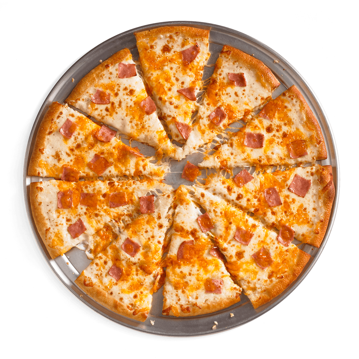 Order Zesty Ham & Cheddar Pizza - Medium (10 Slices) food online from Cicis store, Decatur on bringmethat.com