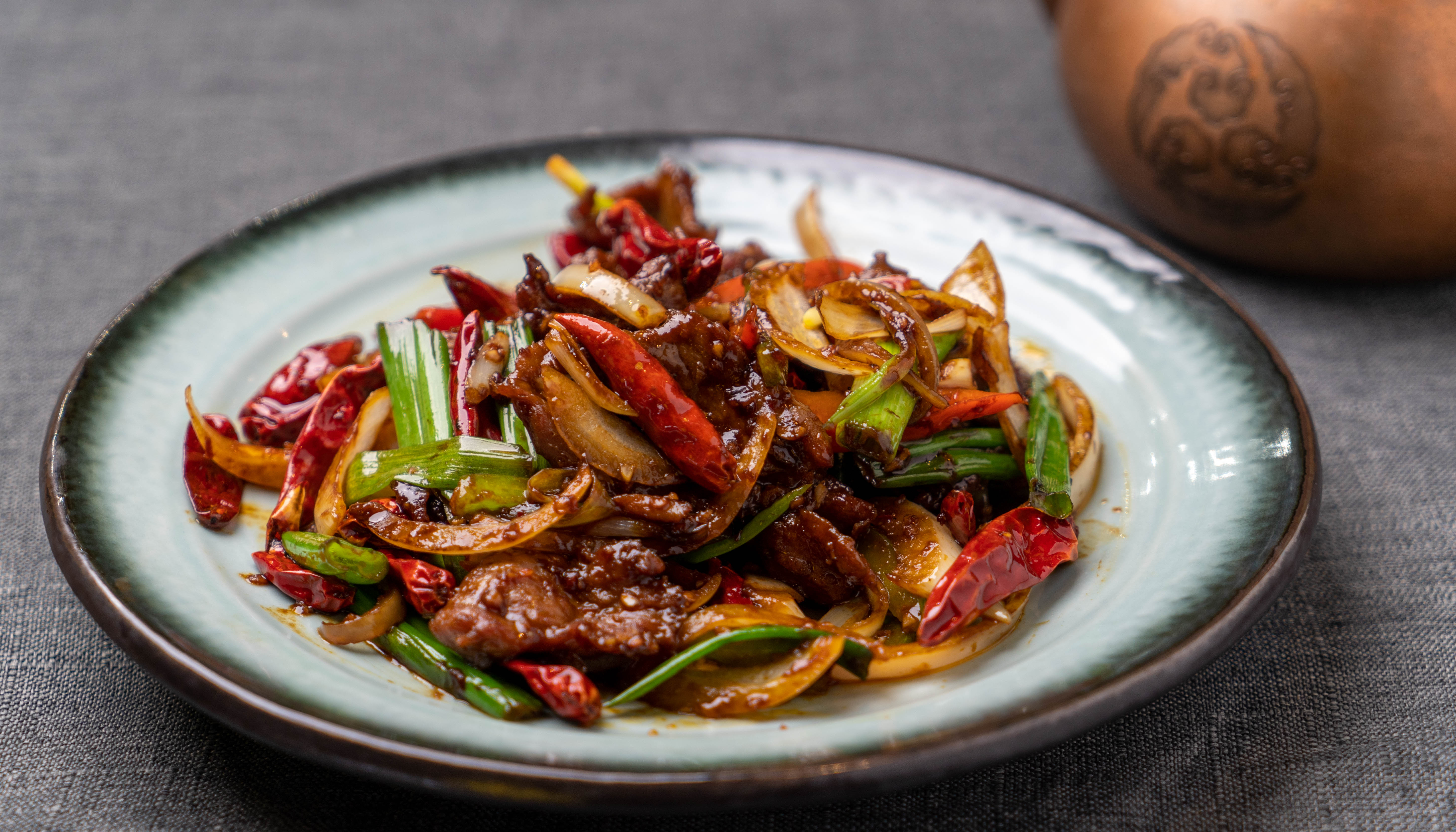 Order Mongolian Beef food online from Osmanthus Dim Sum Lounge store, San Francisco on bringmethat.com