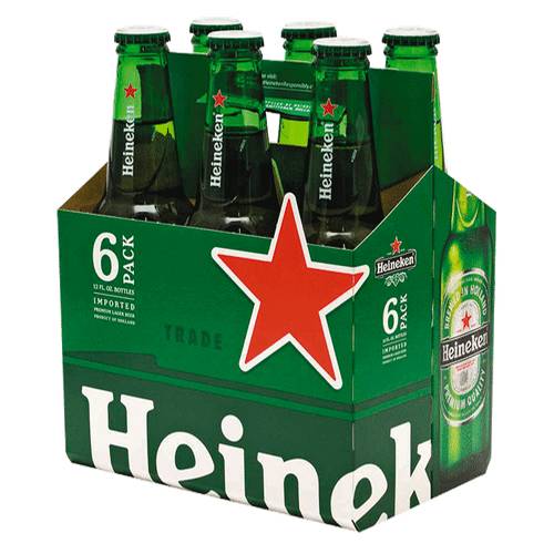 Order Heineken Bottles - 12 oz Bottles/6 Pack food online from Bottle Shop & Spirits store, Los Alamitos on bringmethat.com