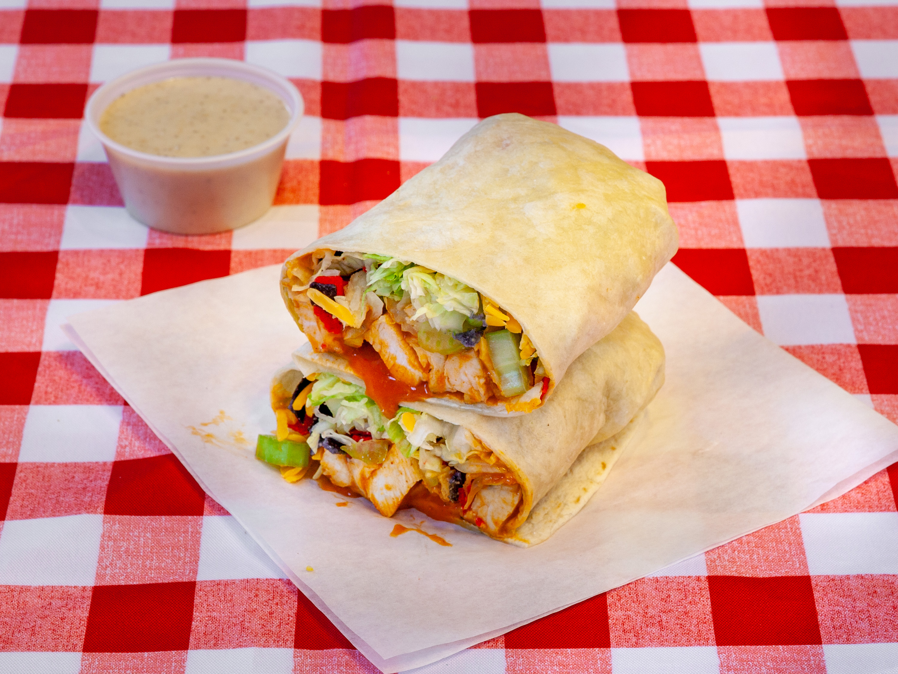 Order Buffalo Chicken Caesar Wrap food online from Salad house store, Chicago on bringmethat.com