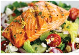 Order Grilled Salmon Salad - Salad food online from Brooklyn Pizza store, Woodbridge on bringmethat.com