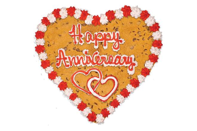 Order #505: Happy Anniversary Hearts food online from Nestle Tollhouse Cafe store, Highland Village on bringmethat.com