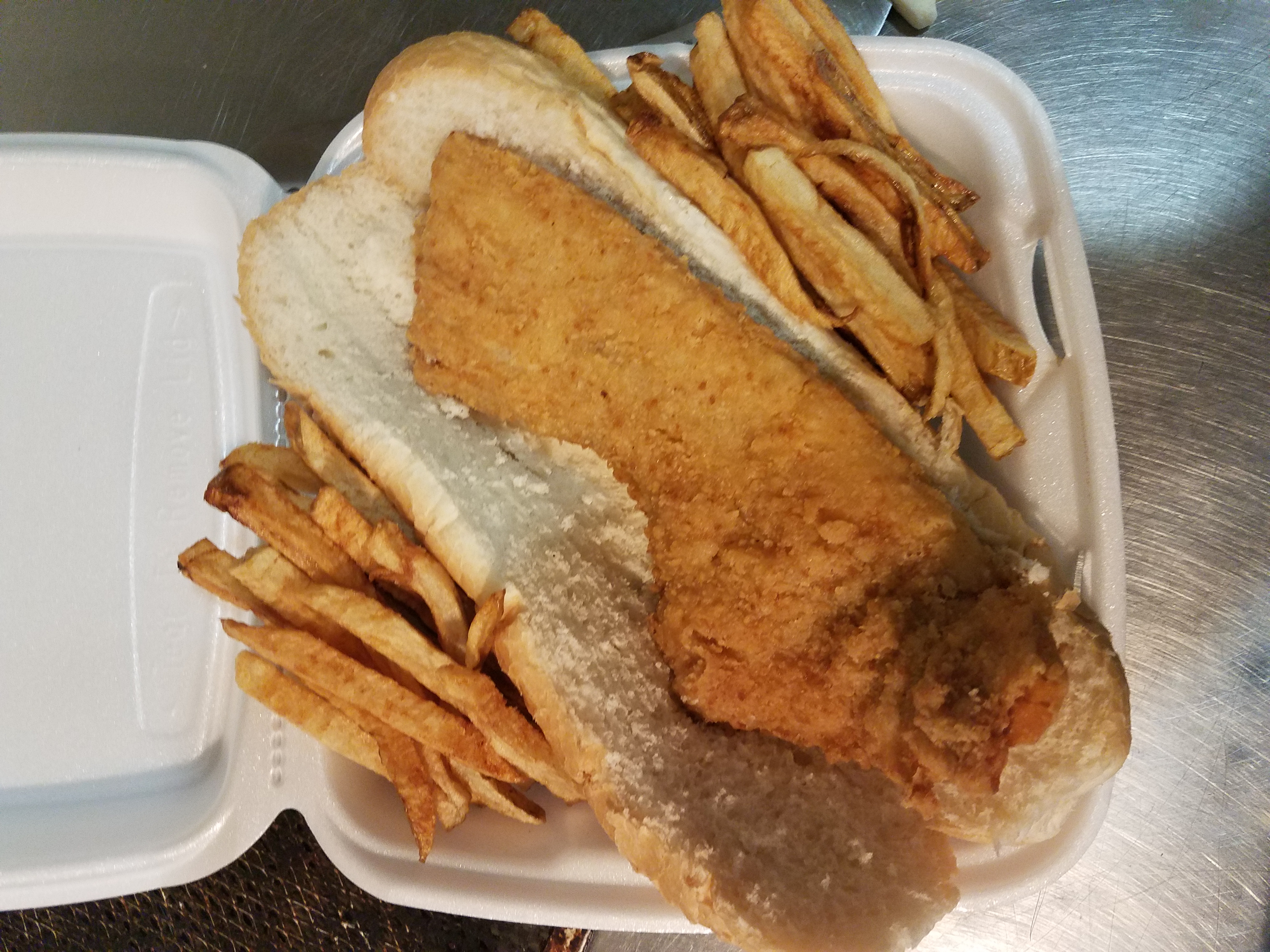 Order Fish Sandwich and Fries  food online from Hot Box Pizza & Wings store, South Park Township on bringmethat.com