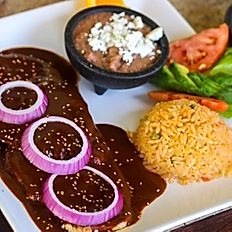 Order Chicken with Mole food online from Cabrera's Mexican Cuisine store, Duarte on bringmethat.com