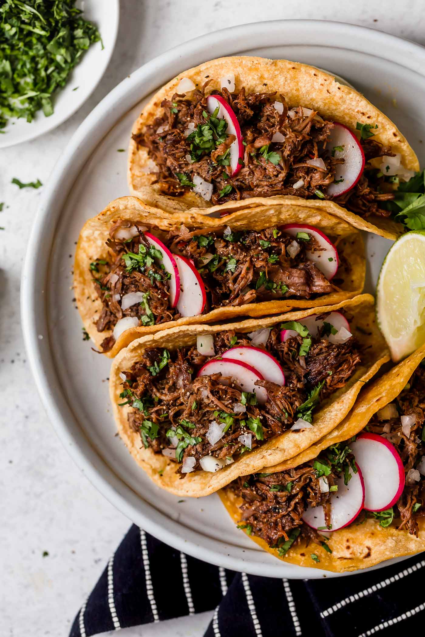 Order Barbacoa Taco food online from Cesar Tacos store, Fort Worth on bringmethat.com