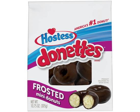 Order Hostess Donettes Choc Frosted Bag 11.25oz food online from Rocket store, Oxnard on bringmethat.com