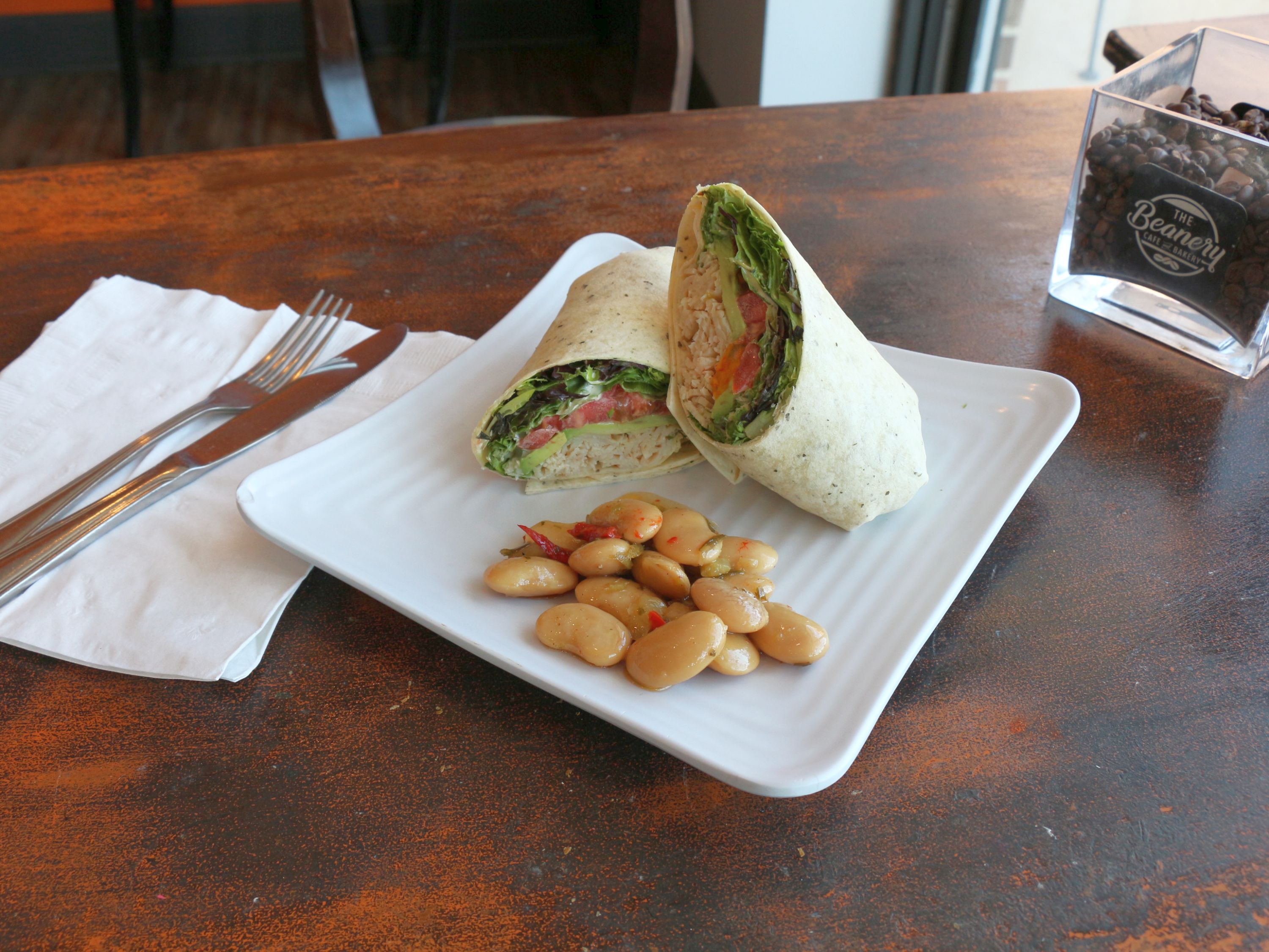 Order Avocado Turkey Wrap food online from The Beanery And Cafe store, California on bringmethat.com
