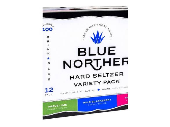 Order Blue Norther Variety Pack Hard Seltzer - 12x 12oz Cans food online from Goody Goody Liquor store, Dallas on bringmethat.com
