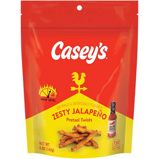 Order Casey's Zesty Jalapeno Seasoned Pretzels 5oz food online from Casey store, Millstadt on bringmethat.com