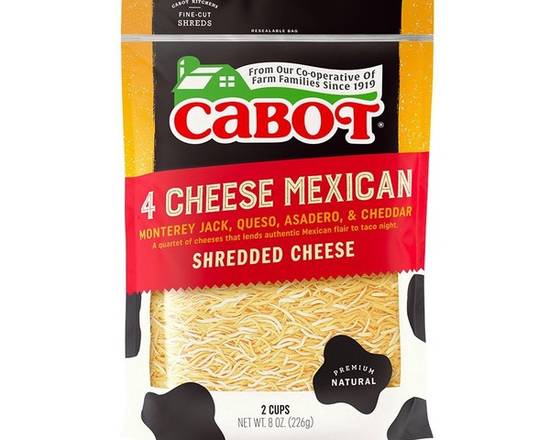 Order CaBot 4 Cheese Mexican Shredded Cheese food online from Fair Mart store, Philadelphia on bringmethat.com