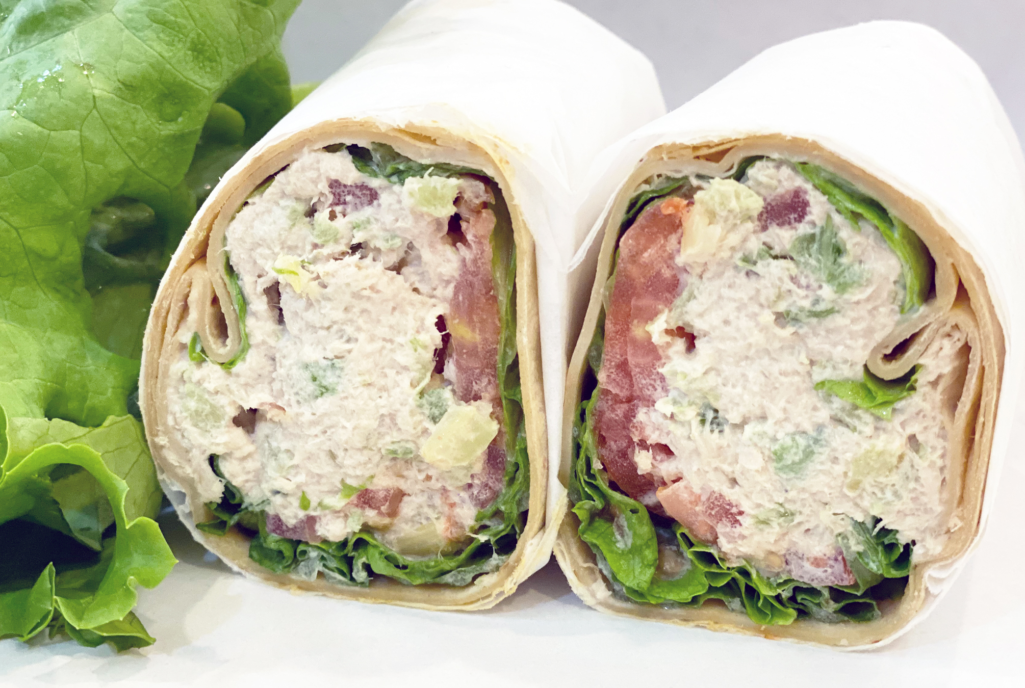 Order 9W. Low-Carb Tuna Wrap food online from Green Cafe store, New York on bringmethat.com