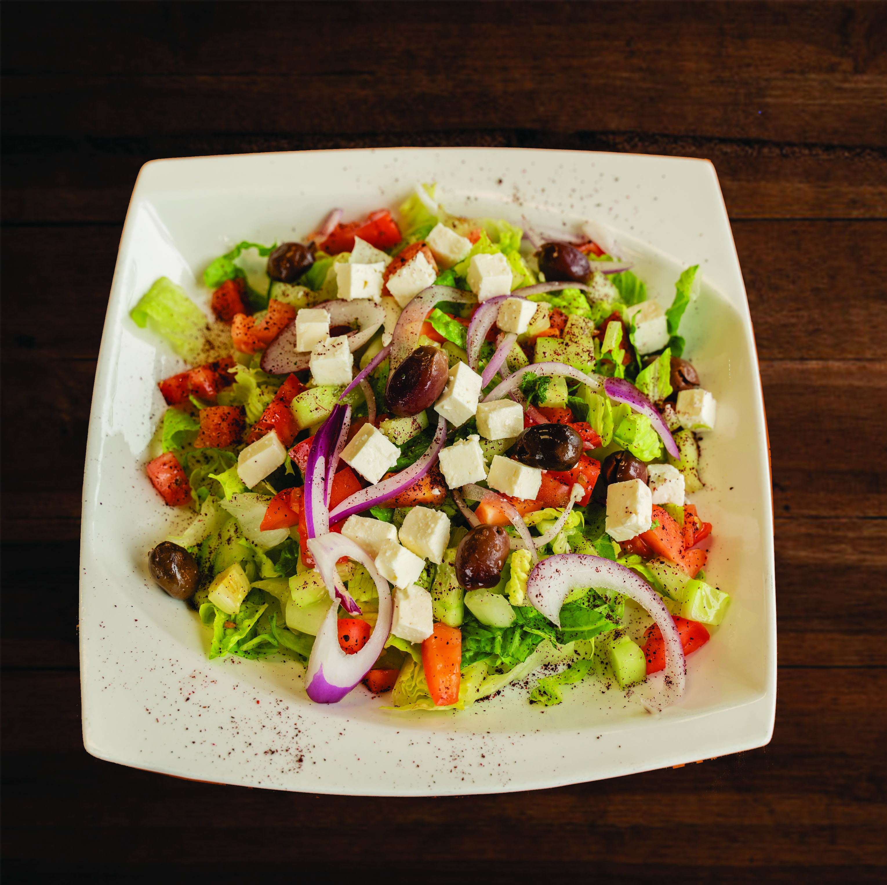 Order Greek Salad food online from City Kebab & Gyros store, Daly City on bringmethat.com