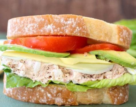 Order Tuna Salad Slice bread Sandwich food online from Soup Kettle Grille store, Meridian on bringmethat.com