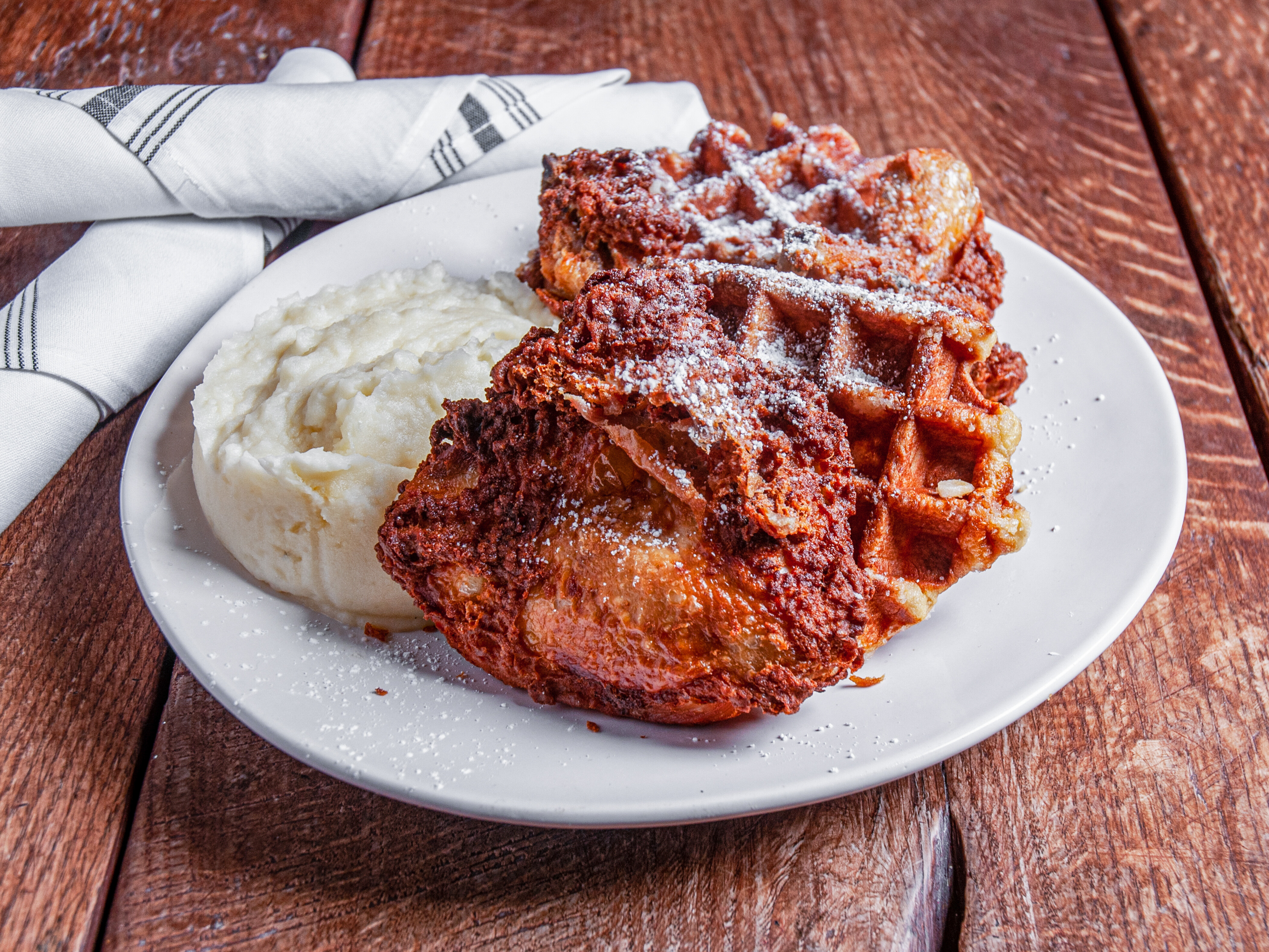 Order Chicken and Waffles food online from The Grog Grill store, Bryn Mawr on bringmethat.com