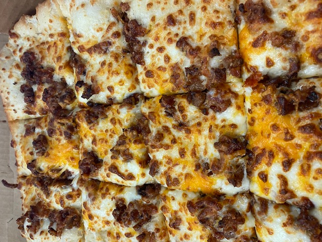 Order Bacon Cheesebread food online from Johnny Pizza store, Meridian on bringmethat.com