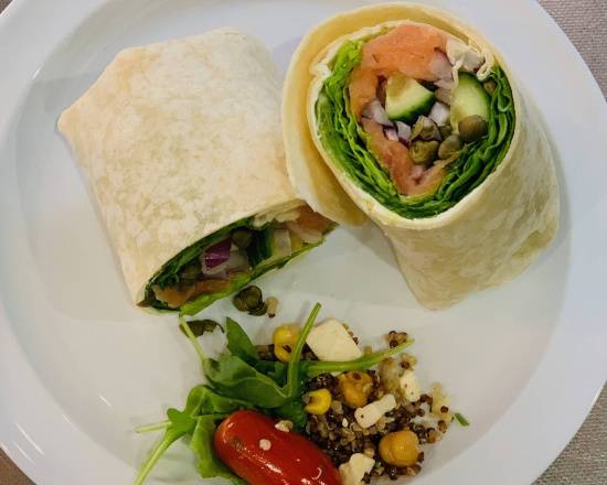 Order Smoked Salmon Wrap food online from L'Artisan Cafe &amp; Bakery store, Providence on bringmethat.com