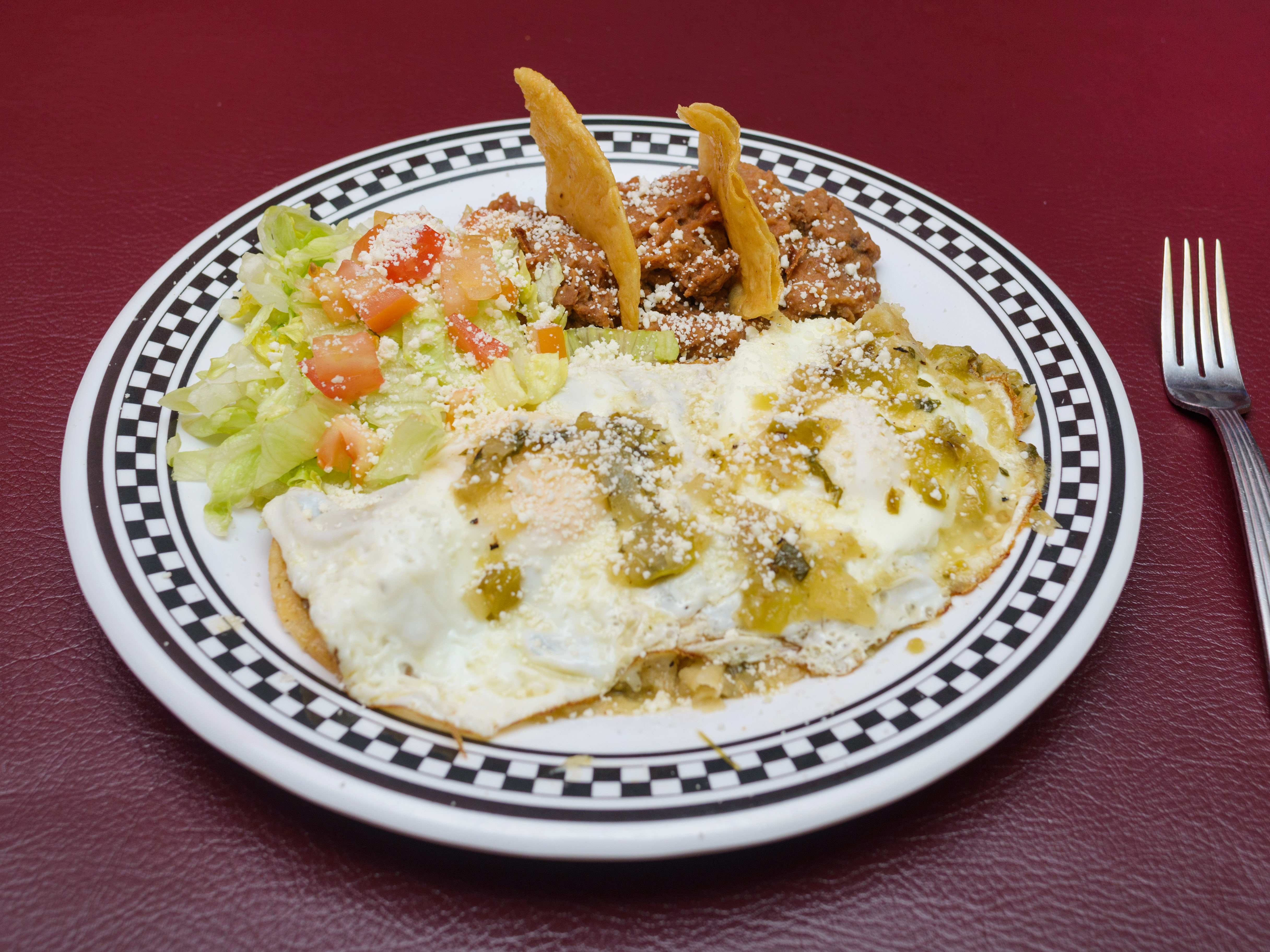 Order Chilaquiles food online from The Cherry Pit Cafe store, Deerfield on bringmethat.com