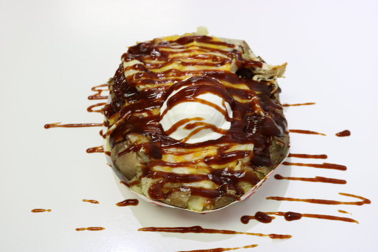Order BBQ Chicken Stuffed Potato food online from Subs & Spuds store, Riverside on bringmethat.com