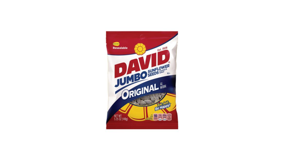 Order David Sunflower Seeds Jumbo Original 5.25 oz food online from Tesoro 2go store, Anchorage on bringmethat.com