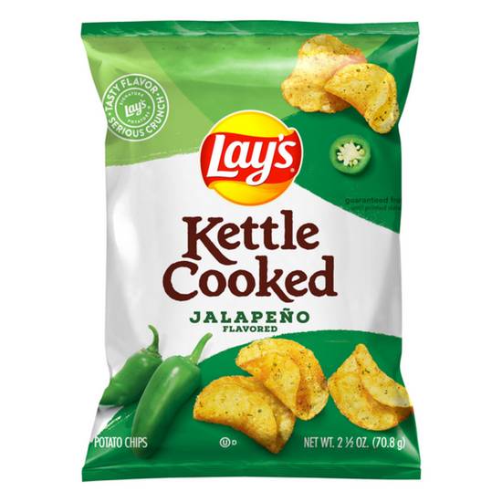 Order Lay's Kettle Cooked Jalapeno Small Bag food online from IV Deli Mart store, Goleta on bringmethat.com