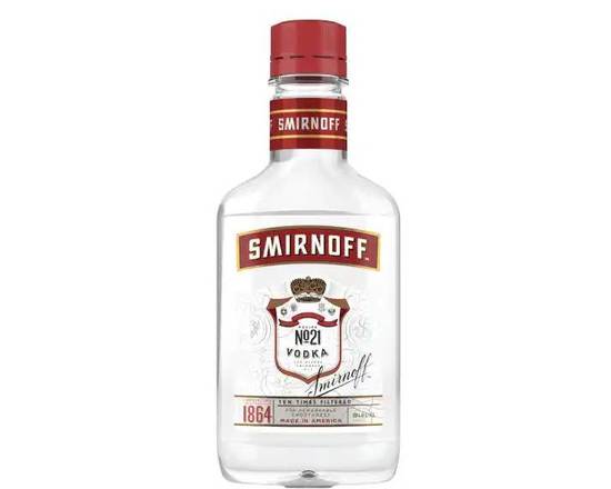 Order Smirnoff, 200mL vodka (40.0% ABV) food online from Tenderloin Liquor store, San Francisco on bringmethat.com