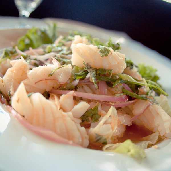 Order Squid Salad food online from Bai Tong Thai Restaurant store, Issaquah on bringmethat.com