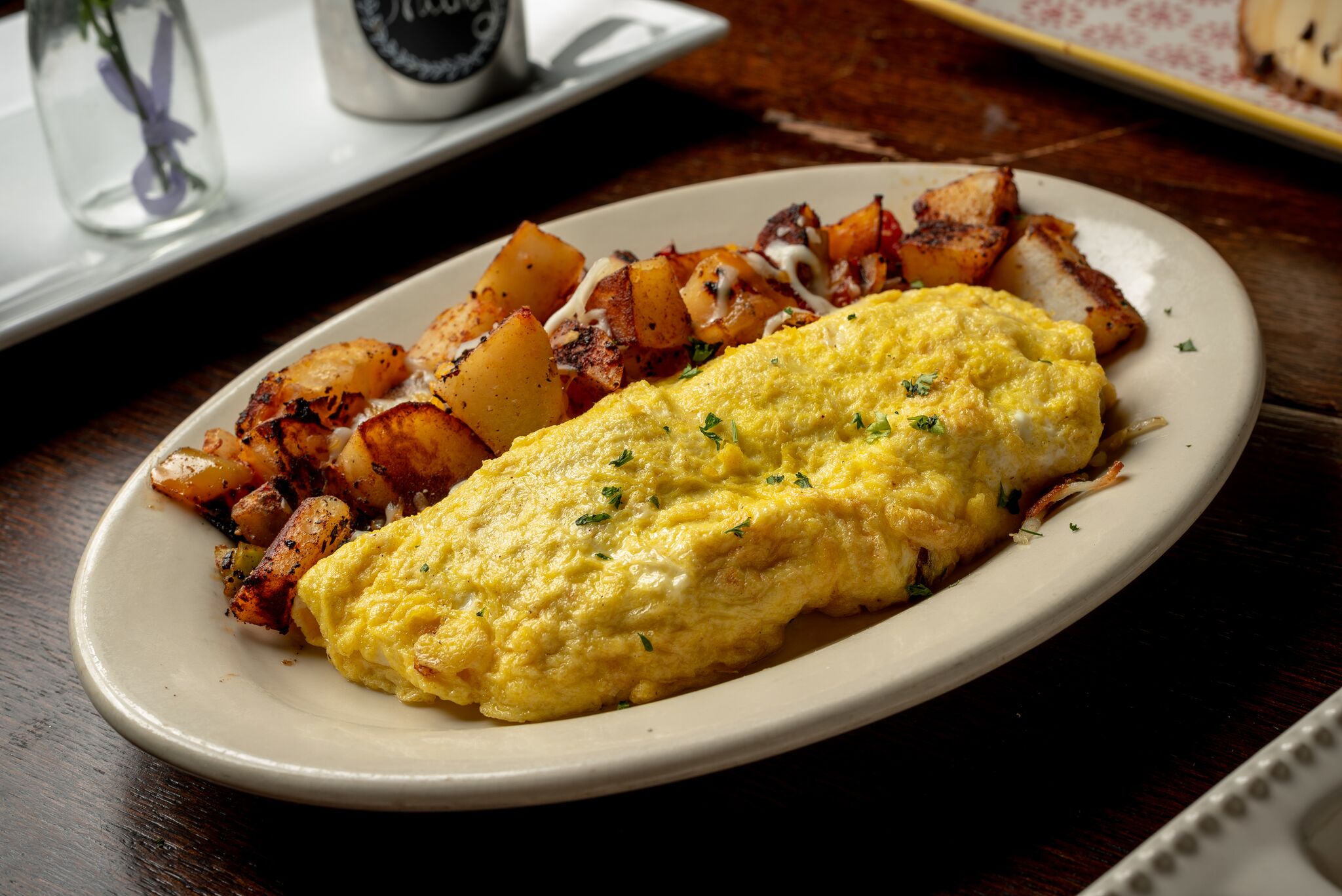 Order Herb and Goat Cheese Omelet food online from Sugarbakers Bistro & Bakery store, Corpus Christi on bringmethat.com