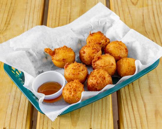 Order Hush Puppies Basket (10 pcs) food online from Pit Boys store, Annapolis on bringmethat.com