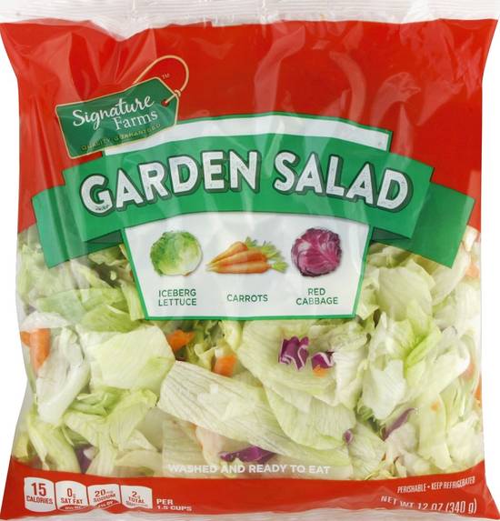 Order Signature Farms · Garden Salad (12 oz) food online from Albertsons Express store, Watauga on bringmethat.com