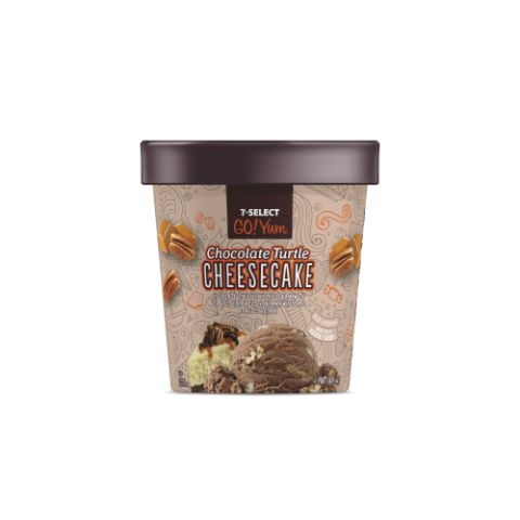 Order 7-Select GoYum Chocolate Turtle Cheesecake Pint food online from 7-Eleven store, Reading on bringmethat.com