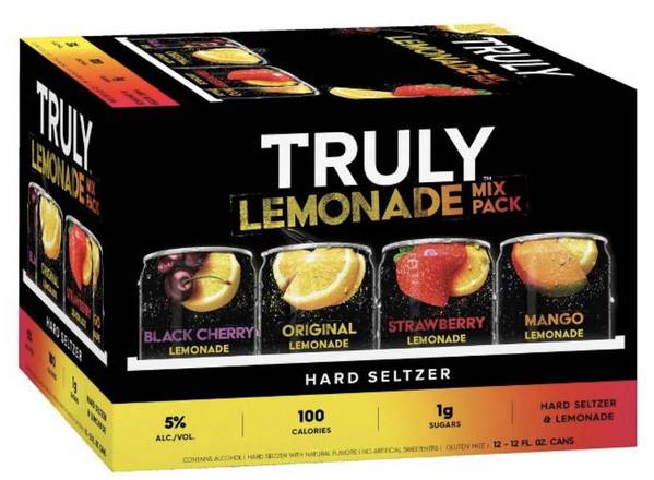 Order Truly Lemonade Mix Pack, 12pk-12oz canned beer (4.7% ABV) food online from Loma Mini Market store, Long Beach on bringmethat.com
