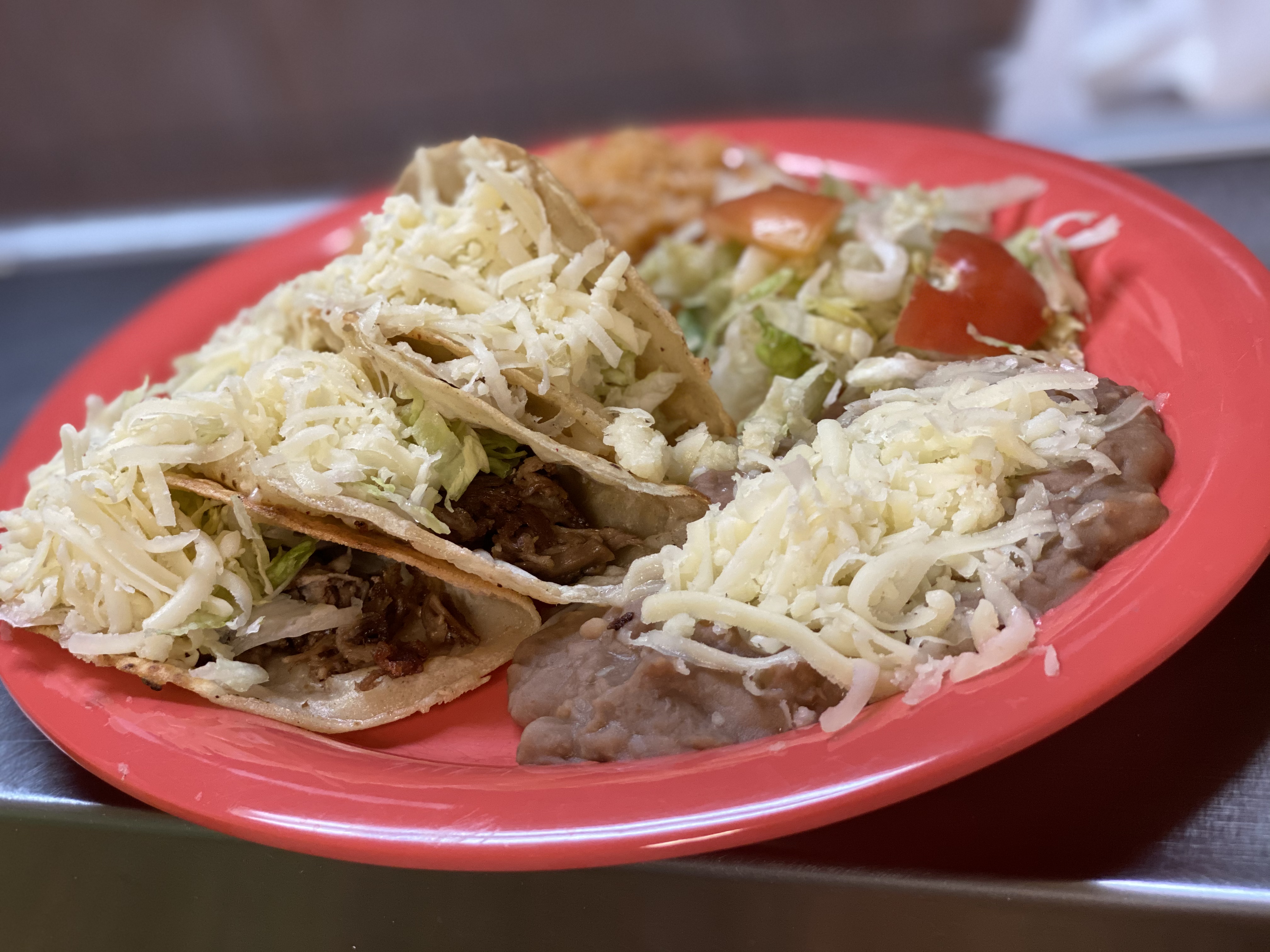 Order Deshebrada Tacos food online from Cuauhtemoc Cafe store, El Paso on bringmethat.com