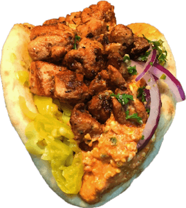 Order 4.Zesto "Spicy" Chicken Pita Wrap food online from Athenian Fresh Grill store, North Arlington on bringmethat.com