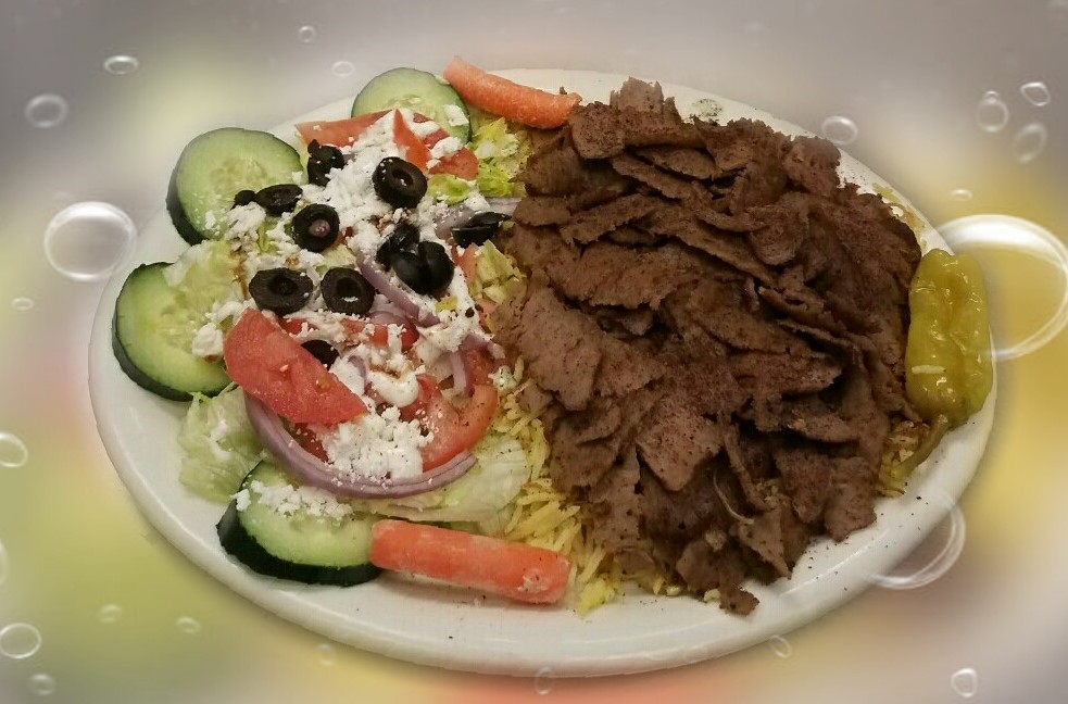 Order Gyro Plate food online from Gyro Cafe store, Everett on bringmethat.com